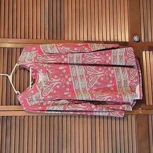 Knit long sleeve shirt v neck size 2x